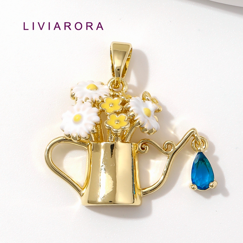 1/2/3Pcs 18K Gold Plated Brass - Watering Can ulasan dan harga