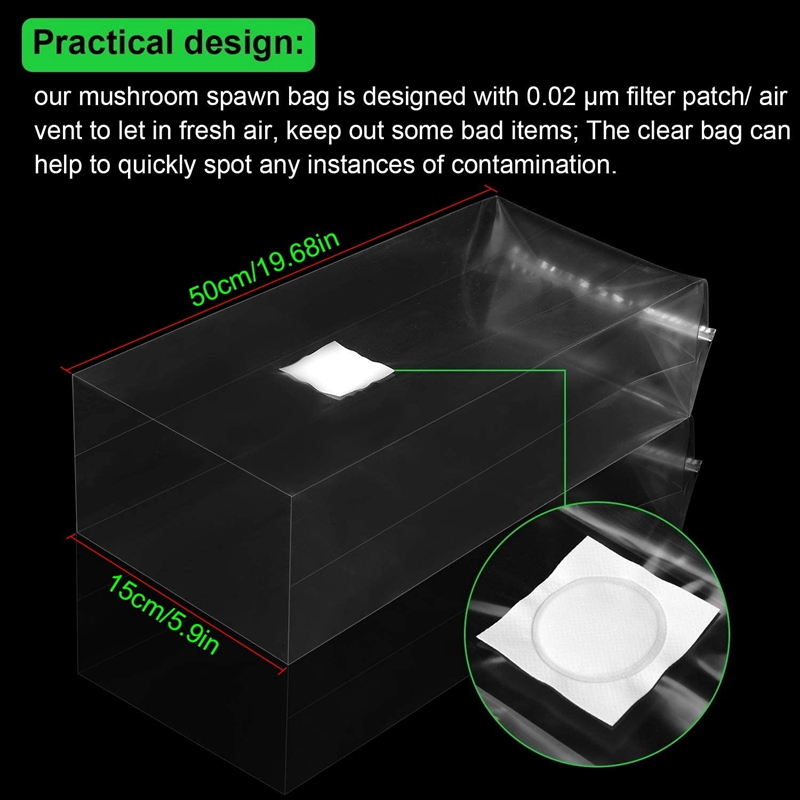 100Pcs Mushroom Growing Bag Mu - Grow Bag ulasan dan harga