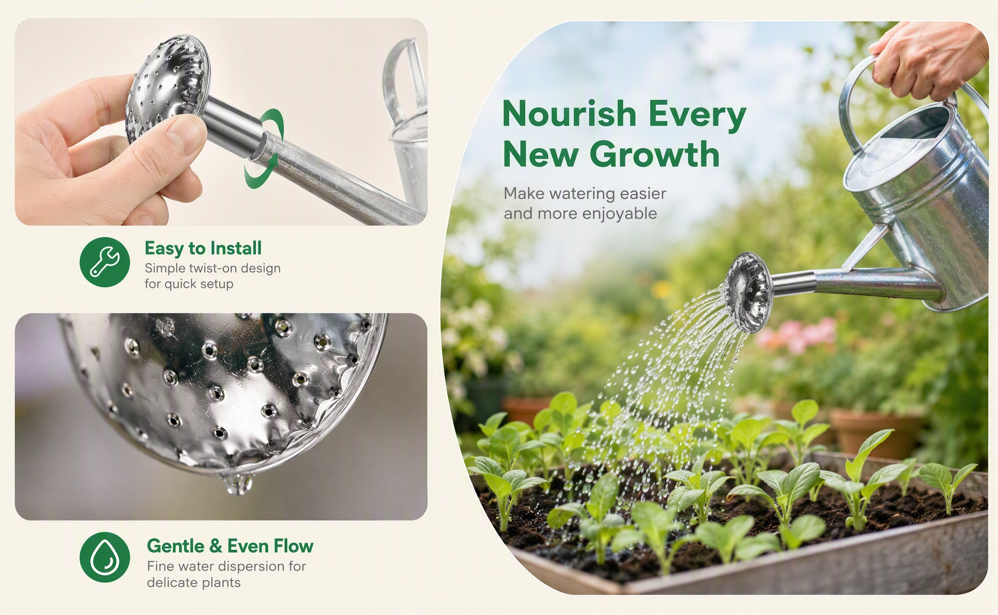 Stainless Steel Watering Can S - Watering Can ulasan dan harga