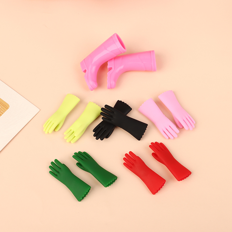 1Set 1:12 Dollhouse Miniature  - Garden Gloves ulasan dan harga