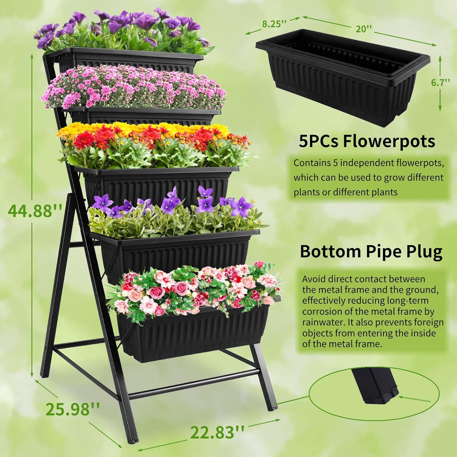 Outdoor Garden Patio Yard Vert - Vertical Planter ulasan dan harga
