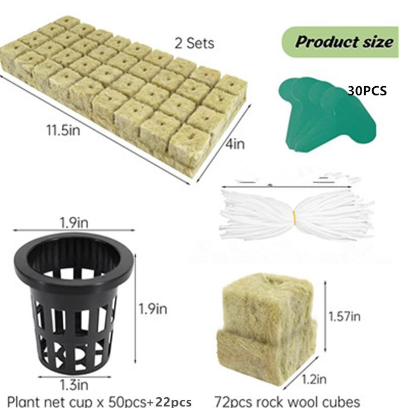 72-Pack Hydroponic Rockwool Cu - Hydroponic Kit ulasan dan harga