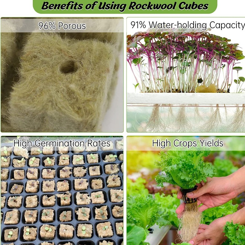 72-Pack Hydroponic Rockwool Cu - Hydroponic Kit ulasan dan harga