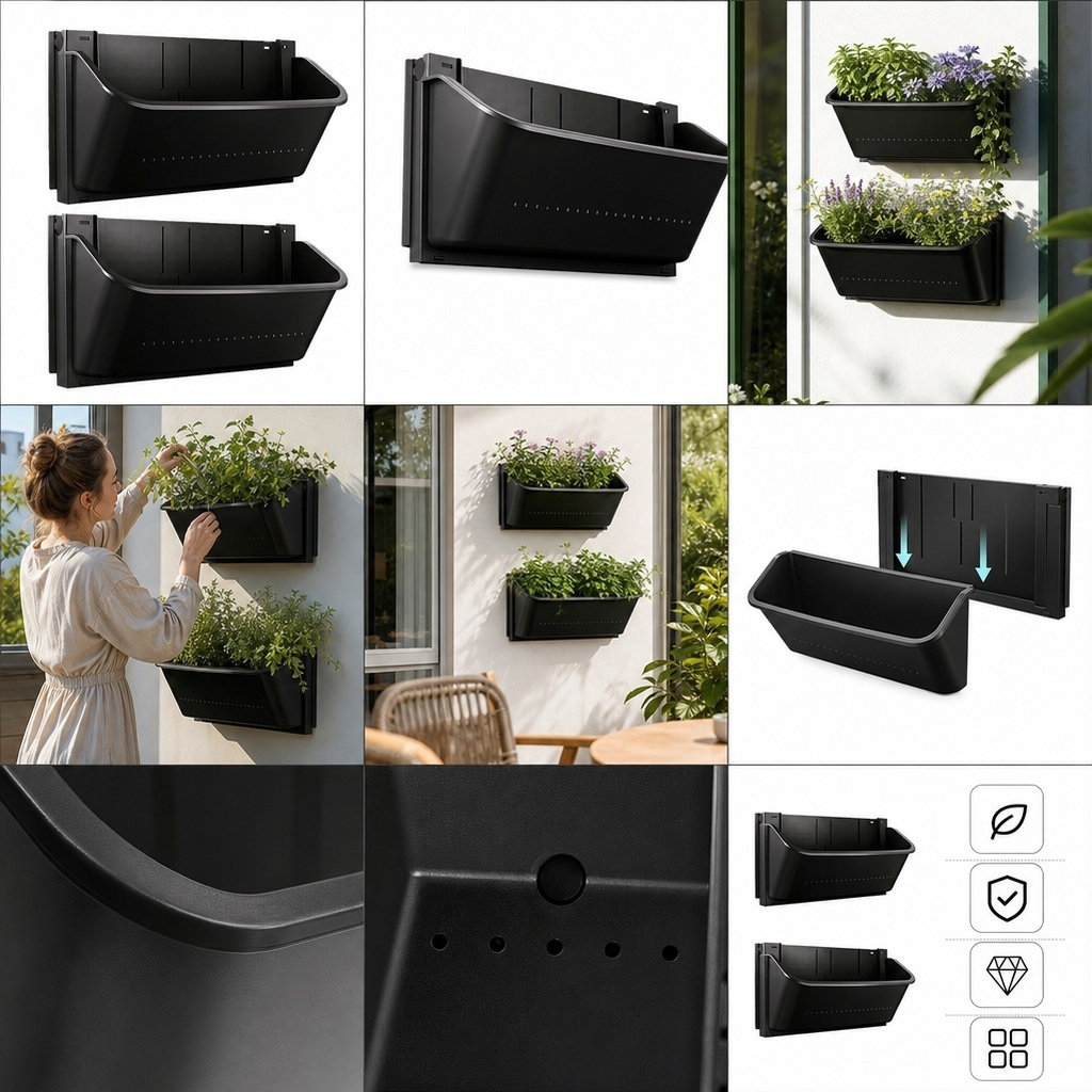 2Pcs Vertical Wall Planter Box - Vertical Planter ulasan dan harga