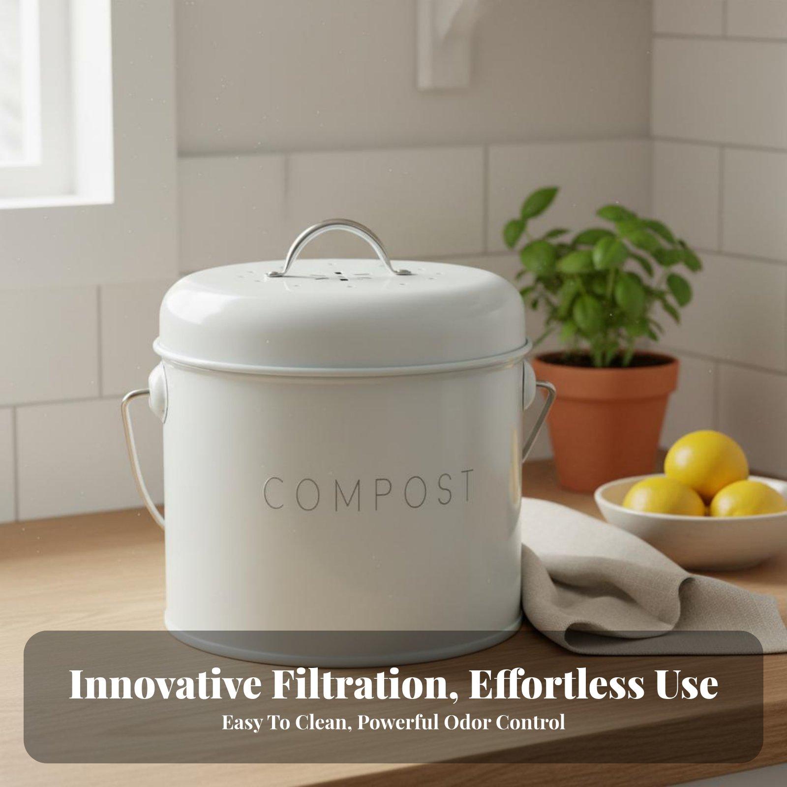 Desktop Trash Can for Kitchen  - Compost Bin ulasan dan harga
